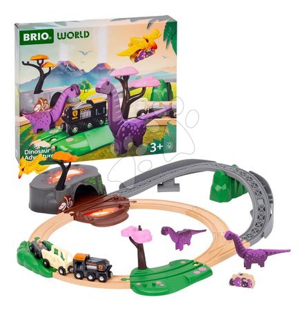 Holzeisenbahnen BRIO - Drevená vláčikodráha Dobrodružná sada Dinosaur Adventure Set BRIO - 2