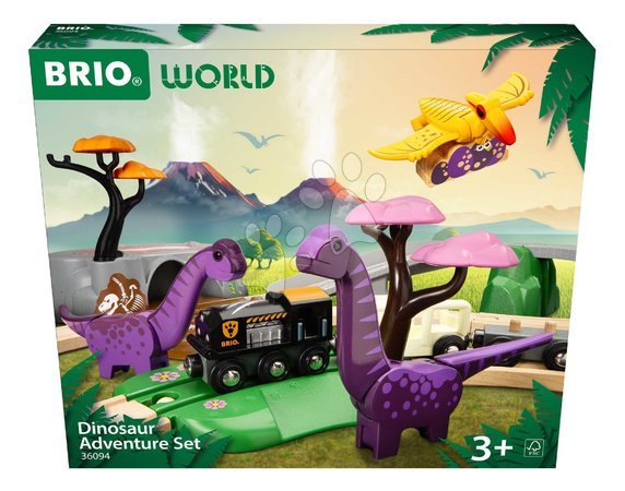 Holzeisenbahnen BRIO - Drevená vláčikodráha Dobrodružná sada Dinosaur Adventure Set BRIO - 3