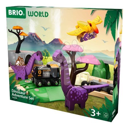 Holzeisenbahnen BRIO - Drevená vláčikodráha Dobrodružná sada Dinosaur Adventure Set BRIO - 4