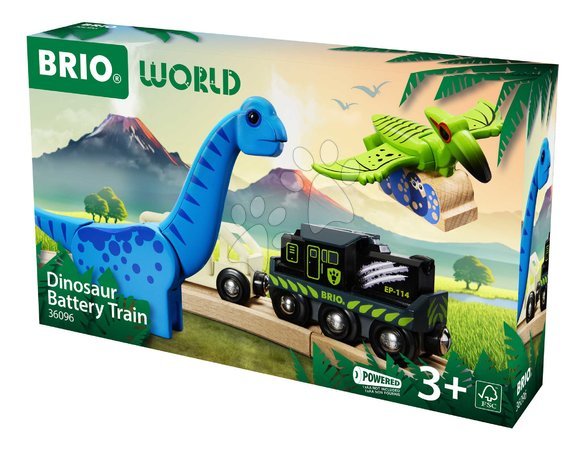 Holzeisenbahnen BRIO - Vláčik elektronický s nákladným vozňom Dinosaur Battery Train BRIO - 3