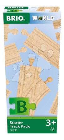 Дървени влакчета BRIO - Разширение с дървени релси - стартов комплект Starter Track Pack BRIO - 2