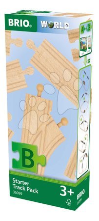 Дървени влакчета BRIO - Разширение с дървени релси - стартов комплект Starter Track Pack BRIO - 3