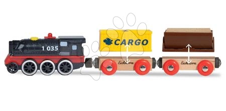 Drevené hračky - Náhradné diely k vláčikodráhe Train E-Loc with Wagon Eichhorn rušeň na batérie s 2 vagónmi 27 cm dĺžka_1