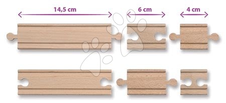 Dřevěné vláčky a vláčkodráhy - Náhradní díly k vláčkodráze Train Expansion Tracks Eichhorn_1