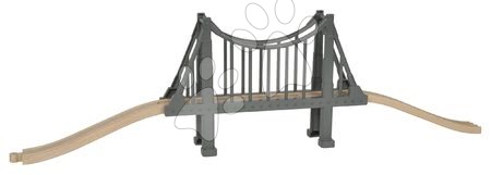 Dřevěné hračky - Náhradní díly k vláčkodráze Train Suspension Bridge Tracks Eichhorn most s kolejnicemi 3 díly 70 cm délka