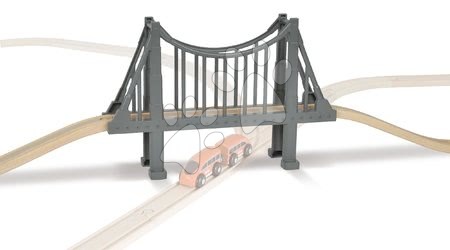 Dřevěné hračky - Náhradní díly k vláčkodráze Train Suspension Bridge Tracks Eichhorn most s kolejnicemi 3 díly 70 cm délka_1