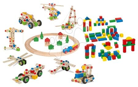 Otroške lesene zlaganke - Leseni set Wooden Toy Assortment 3in1 Eichhorn