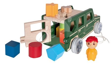 Drewniane samochody - Autko drewniane Car with Blocks Eichhorn - 3