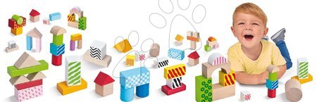Cuburi din lemn - Cuburi din lemn Color Wooden Blocks Eichhorn  - 6