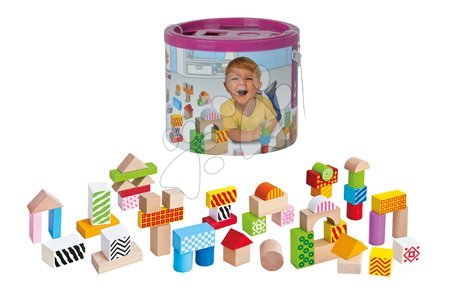 Jucării din lemn  - Cuburi din lemn Color Wooden Blocks Eichhorn 