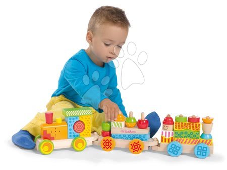 Drevené hračky - Drevený vláčik so svetlom a zvukom Color Train With Light and Sound Eichhorn_1