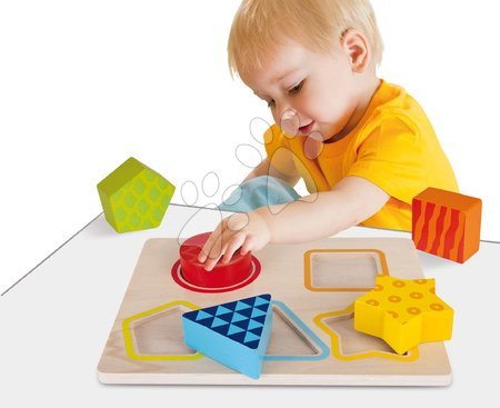 Drevené didaktické hračky - Drevená didaktická hra Color Sortingboard Eichhorn_1