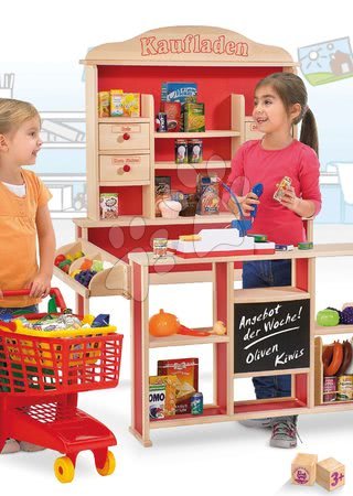 Supermarketuri de jucărie din lemn - Supermarket din lemn cu pult de vânzare Shop Eichhorn - 1
