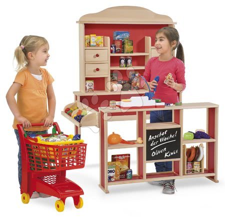 Supermarketuri de jucărie din lemn - Supermarket din lemn cu pult de vânzare Shop Eichhorn - 4