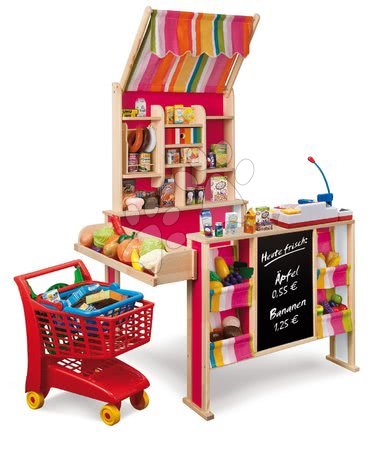 Boutiques en bois pour enfants - Magasin en bois de pin avec marquise Shop Market Eichhorn, - 4