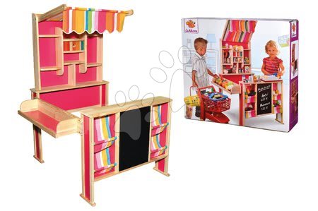 Boutiques en bois pour enfants - Magasin en bois de pin avec marquise Shop Market Eichhorn, - 7