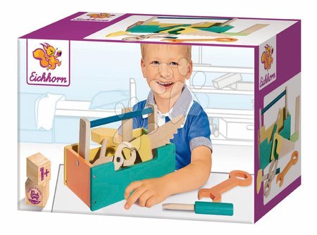 Dřevěná dětská dílna a nářadí - Dřevěné pracovní nářadí Tool Box Eichhorn - 4