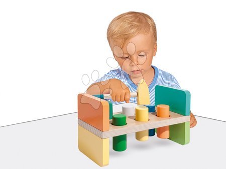  Készségfejlesztő fajátékok - Fa kalapácsoló játék Hammering Bench Eichhorn - 1