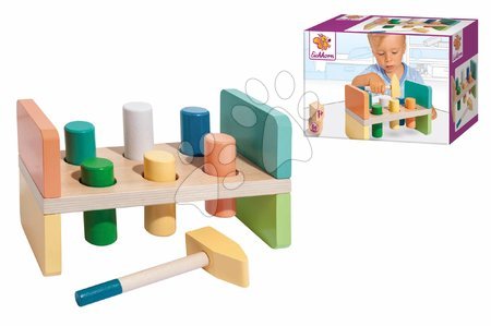  Készségfejlesztő fajátékok - Fa kalapácsoló játék Hammering Bench Eichhorn - 2