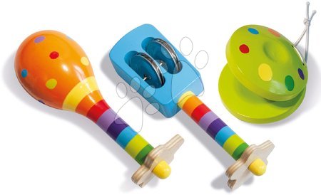 Instrumente muzicale de jucărie - Instrumente muzicale din lemn Music Set with Maracas Eichhorn 