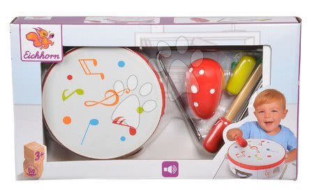  Készségfejlesztő fajátékok - Fa hangszer készlet Music Set Eichhorn - 2