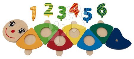 Otroška soba in spanje - Lesena gosenica za praznovanje rojstnega dne Birthday Caterpillar Eichhorn 14 delčkov s številkami od 12 mes_1