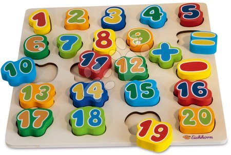 Lesene poučne igre - Lesene številke in znaki Numbers Eichhorn 