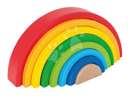 Jucării din lemn  - Joc de construit din lemn Curcubeu Rainbow Eichhorn