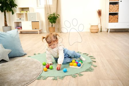 Drewniane zabawki edukacyjne - Drewniana piramida edukacyjna Marbel Sorting Game Eichhorn - 11