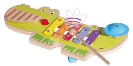 Dětské hudební nástroje - Dřevěný xylofon krokodýl Musictable Eichhorn_1
