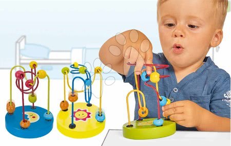 Készségfejlesztő fajátékok - Fa golyóvezető játék Bead Maze Eichhorn - 1