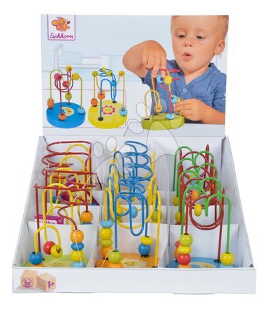  Készségfejlesztő fajátékok - Fa golyóvezető játék Bead Maze Eichhorn - 3