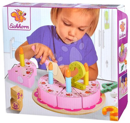 Játékkonyhák - Fa szülinapi torta tálcán Cake Eichhorn_1