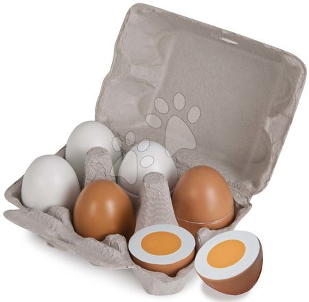 Dětské kuchyňky - Dřevěná vajíčka s obalem Eggs Eichhorn