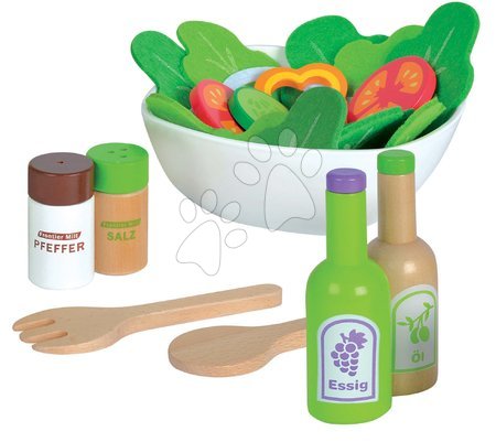 Bucătării de jucărie din lemn - Salată din lemn în bol Salad Eichhorn 