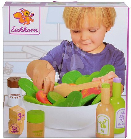 Dřevěné kuchyňky - Dřevěný salát v misce Salad Eichhorn - 5