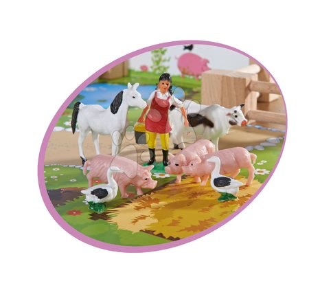 Drewniane domki dla lalek - Drewniana duża farma ze zwierzętami  Farmyard Eichhorn - 1