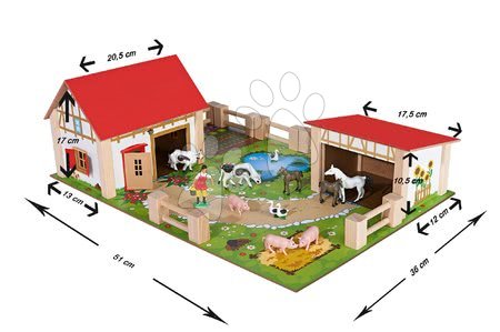 Drewniane domki dla lalek - Drewniana duża farma ze zwierzętami  Farmyard Eichhorn - 3