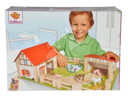 Drewniane domki dla lalek - Drewniana duża farma ze zwierzętami  Farmyard Eichhorn - 4