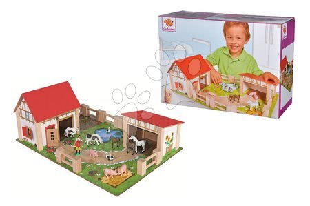 Drewniane domki dla lalek - Drewniana duża farma ze zwierzętami  Farmyard Eichhorn - 5
