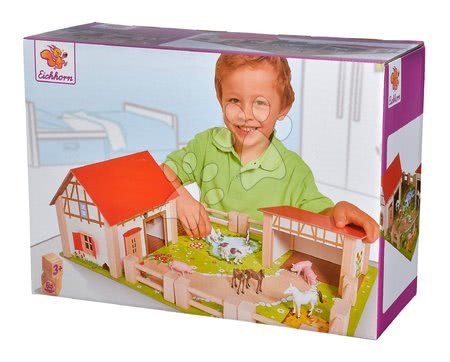 Drewniane domki dla lalek - Drewniana duża farma ze zwierzętami  Farmyard Eichhorn - 6
