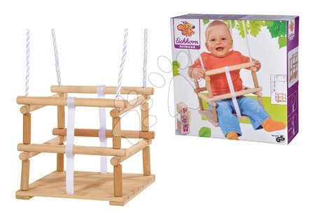 Ljuljačke za djecu - Drvena ljuljačka Outdoor Wooden Baby Swing Eichhorn