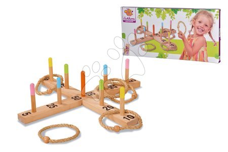 Sportovní hry pro nejmenší - Dřevěné kruhy na házení Outdoor Quoits Set Eichhorn