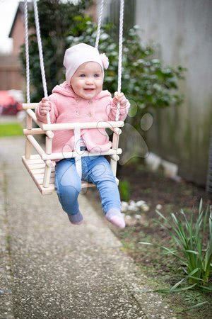 Hinták - Fa hinta Wooden Baby Swing Outdoor Eichhorn_1