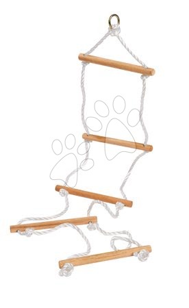 Dětské houpačky - Dřevěný provazový žebřík Rope Ladder Outdoor Eichhorn přírodní 170 cm délka 60 kg nosnost