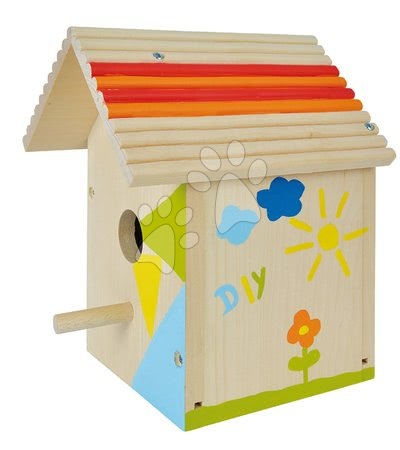 Kreatívne a didaktické hračky - Drevená vtáčia búdka Outdoor Birdhouse Eichhorn_1