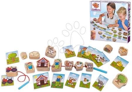 Juegos de aprendizaje de madera - Juego lógico de madera Finca Threading Game Eichhorn - 5