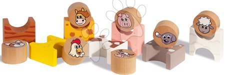 Drevené didaktické hračky - Drevené stohovateľné zvieratká Stackable Farm Animals Eichhorn _1