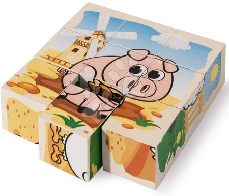 Drvene igračke - Drvene puzzle farma Picture Cube Farm Eichhorn 