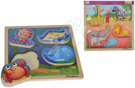 Jouets didactiques en bois - Puzzle animaux en bois 2D Lift Out Puzzle Eichhorn  - 2